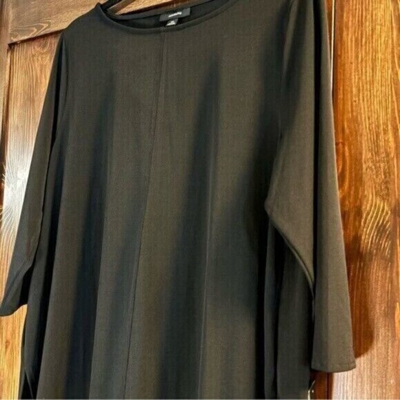 Alfani Petite Black Boat-Neck 3/4 Sleeve Tunic / Top NWT - Picture 4 of 6